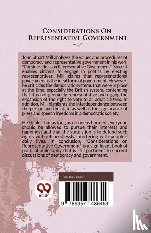 Mill, John Stuart - Considerations on Representative Government