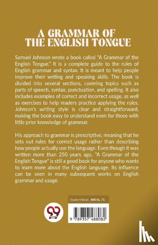 Johnson, Samuel - A Grammar of the English Tongue