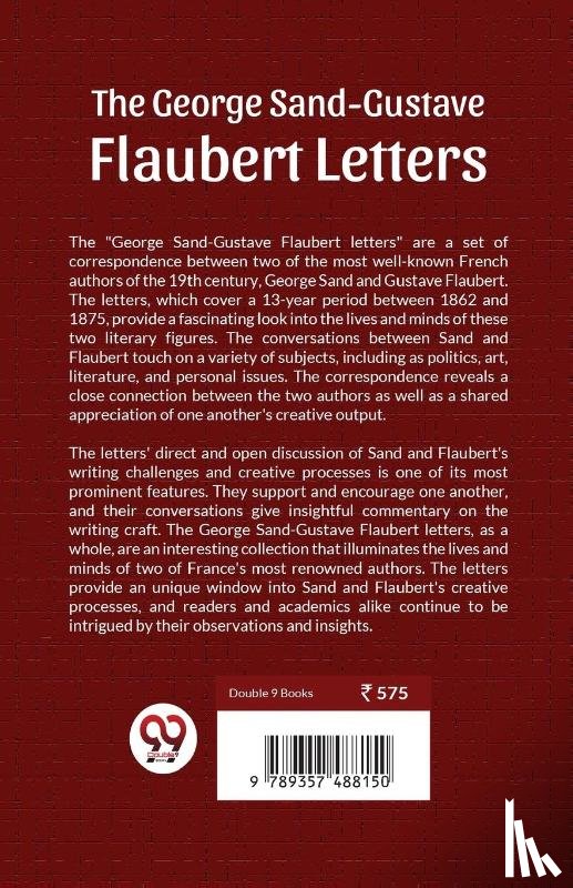 Flaubert, Gustave, Sand, George - The George Sand-Gustave Flaubert Letters