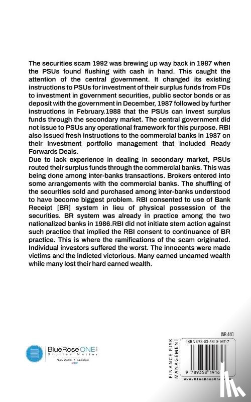 Rao, Prahalad Ra - TRUTH ABOUT THE SECURITIES SCAM 1992