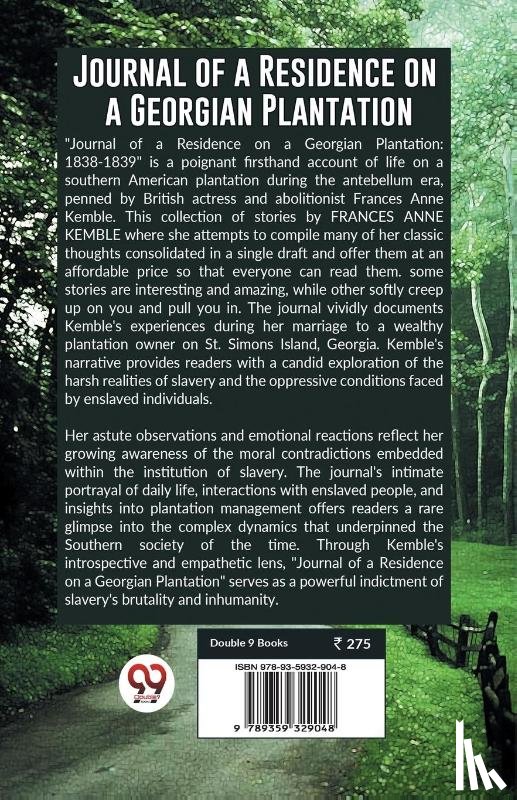 Kemble, Frances Anne - Journal of a Residence on a Georgian Plantation