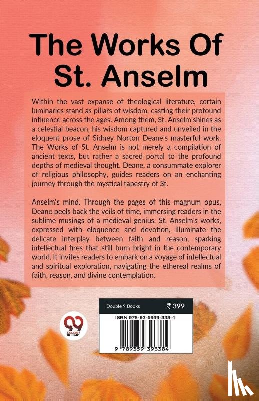 Deane, Sidney Norton - The Works of St. Anselm