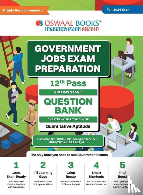 Oswaal Editorial Board - Oswaal Government Exams Question Bank 12th Pass | Quantitative Aptitude | for 2024 Exam