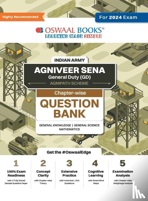 Oswaal Editorial Board - Oswaal Indian Army Agniveer Sena General Duty (GD) (Agnipath Scheme ) Question Bank | Chapterwise Topic-wise for General Knowledge | General Science | Mathematics For 2024 Exam