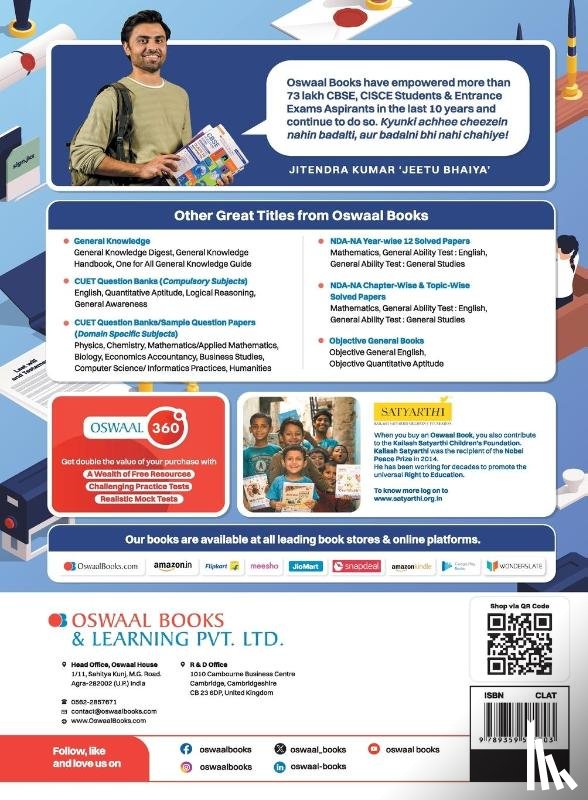 Oswaal Editorial Board - Oswaal CLAT & AILET 10 Previous Years Solved Papers - Year-Wise | CLAT (2020 -2024) & AILET (2020 - 2024) For Admission Test 2025