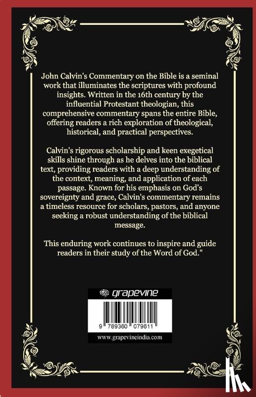 Calvin, John - John Calvin's Commentary on the Bible