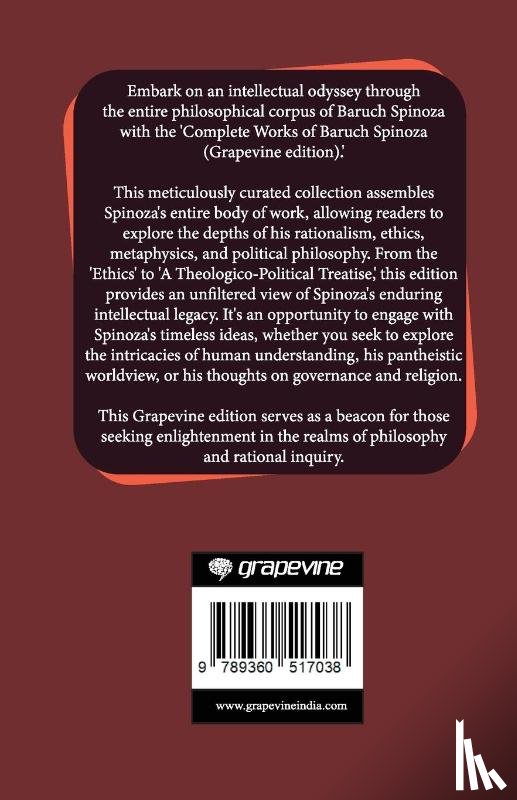 Spinoza, Baruch - Complete Works of Baruch Spinoza (Grapevine edition)