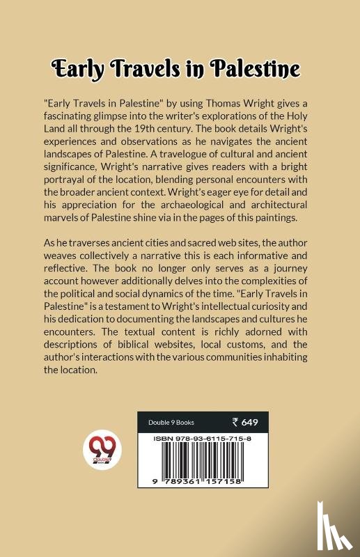 Wright, Thomas - Early Travels In Palestine