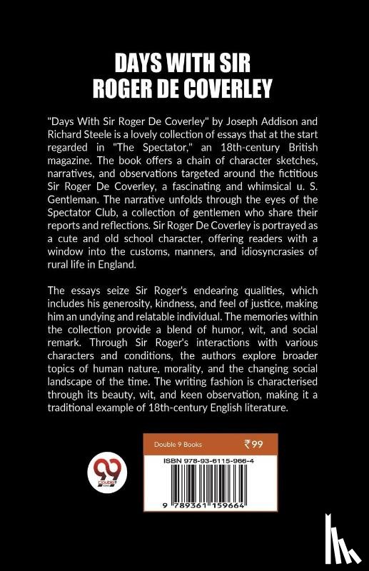 Addison, Joseph, Steele, Richard - Days With Sir Roger De Coverley
