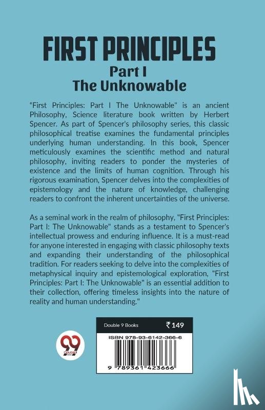 Spencer, Herbert - First PrinciplesPart I.-The Unknowable (Edition2023)