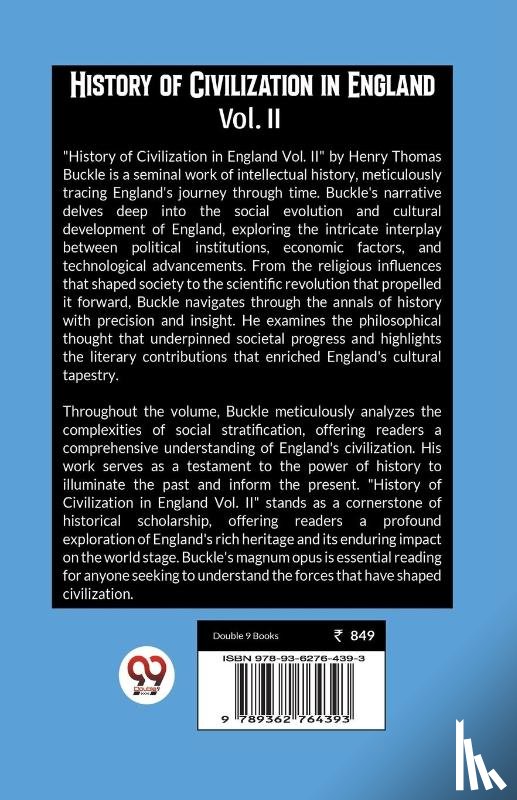 Buckle, Henry Thomas - History of Civilization in England Vol. II (Edition2023)