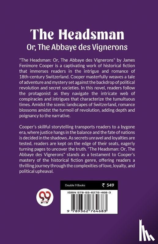 Cooper, James Fenimore - The HeadsmanOr, The Abbaye des Vignerons (Edition2023)