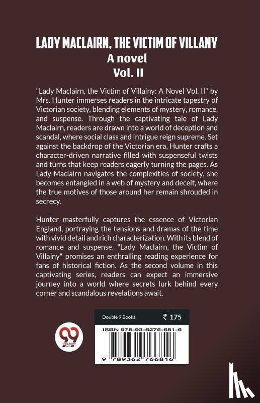 Hunter, Mrs - Lady Maclairn, the victim of villanyA novel Vol. II (Edition2023)