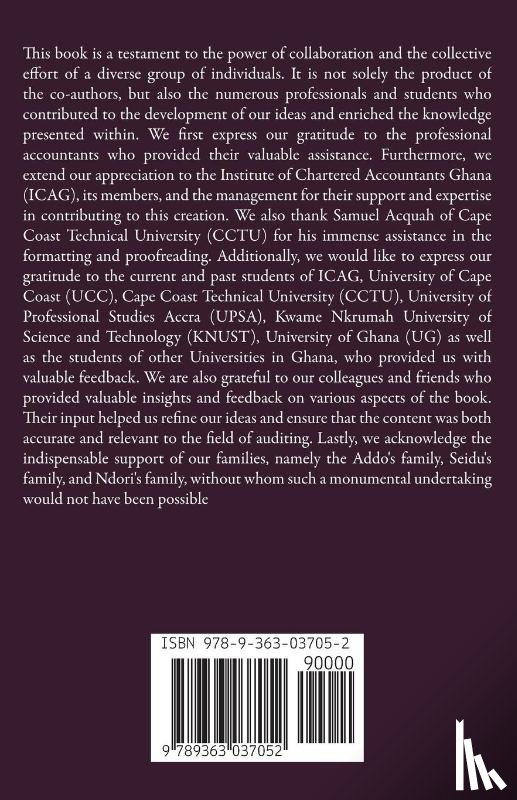 Addo, Augustine, Seidu, Baba Adibura, Queku, Yaw Ndori - Auditing and Assurance Principles and Practice