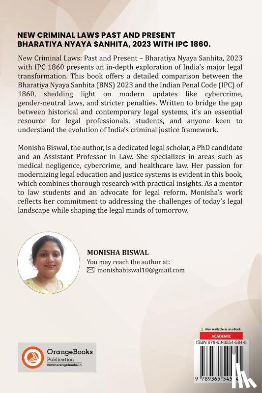Biswal, Monisha - New Criminal Laws Past And Present Bharatiya Nyaya Sanhita, 2023 With Ipc 1860