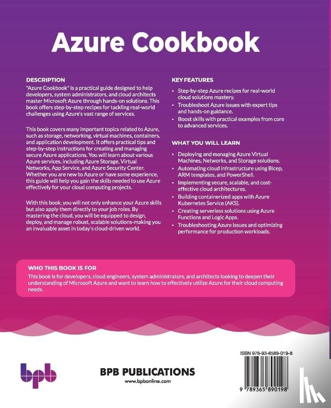 Bonanni, Massimo, Obinu, Marco - Azure Cookbook
