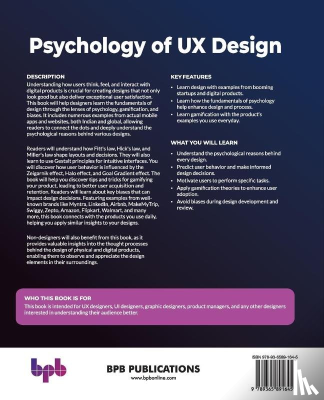 Kumar, Alok - Psychology of UX Design