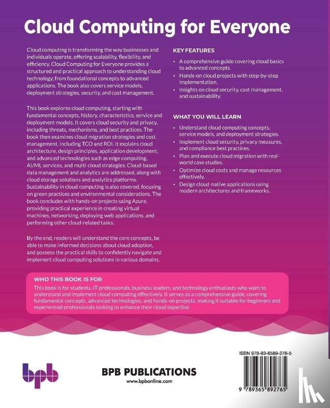 Agarwal, Rohit, Prasad, Dilip K. - Cloud Computing for Everyone