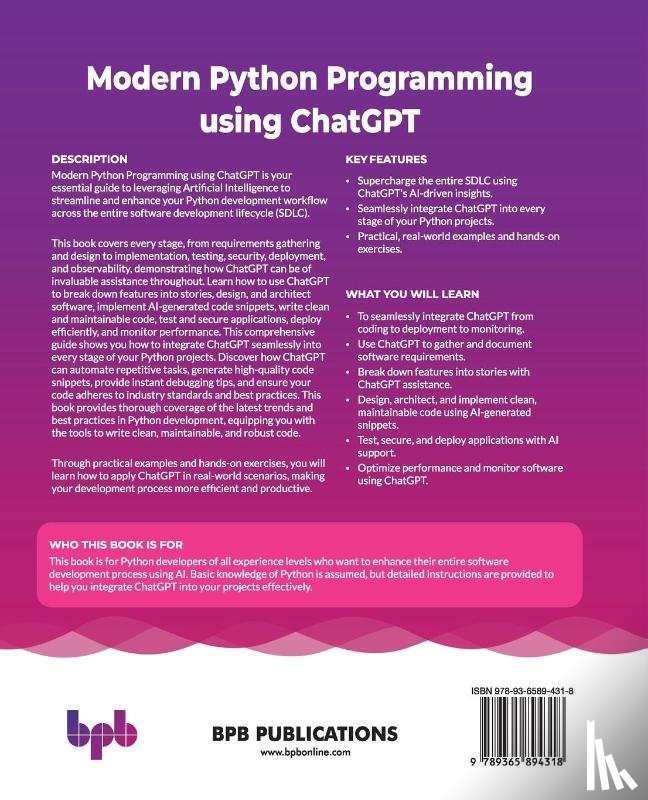 Gopalakrishnan, Shivakumar - Modern Python Programming using ChatGPT