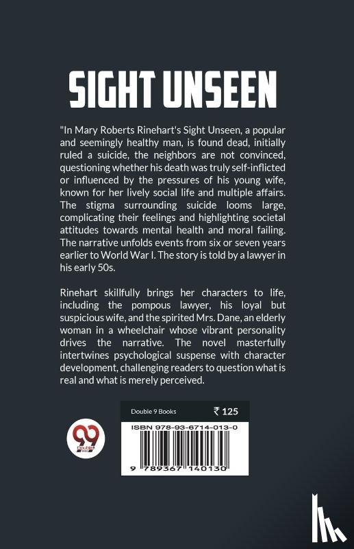 Rinehart, Mary Roberts - Sight Unseen