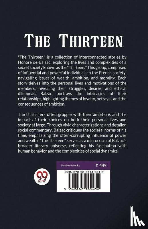De Balzac, Honore - The Thirteen