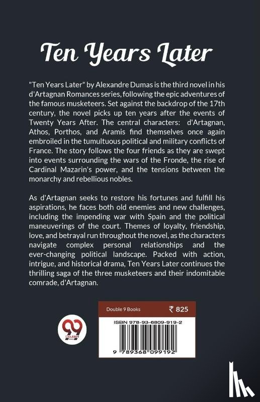 Dumas, Alexandre - Ten Years Later (Edition2024)