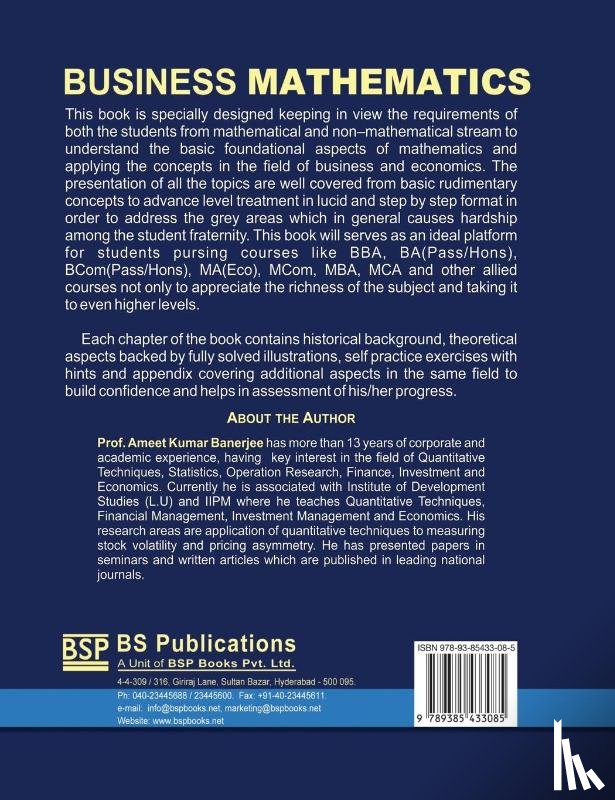 Banerjee, Ameet - Business Mathematics