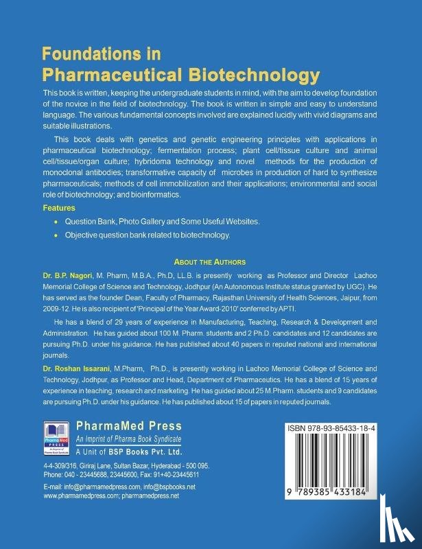 Nagori, B P, Issarani, Roshan - Foundations in Pharmaceutical Biotechnology