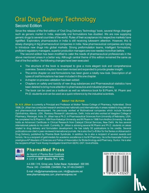 Jithan, A V - Oral Drug Delivery Technology