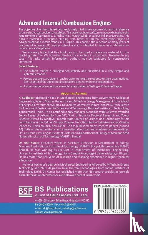 Sudhakar, K, Kumar, Anil - Advanced Internal Combustion Engines