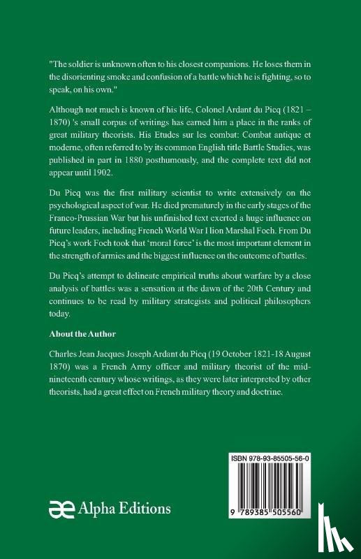 Du Picq, Ardant - Battle Studies