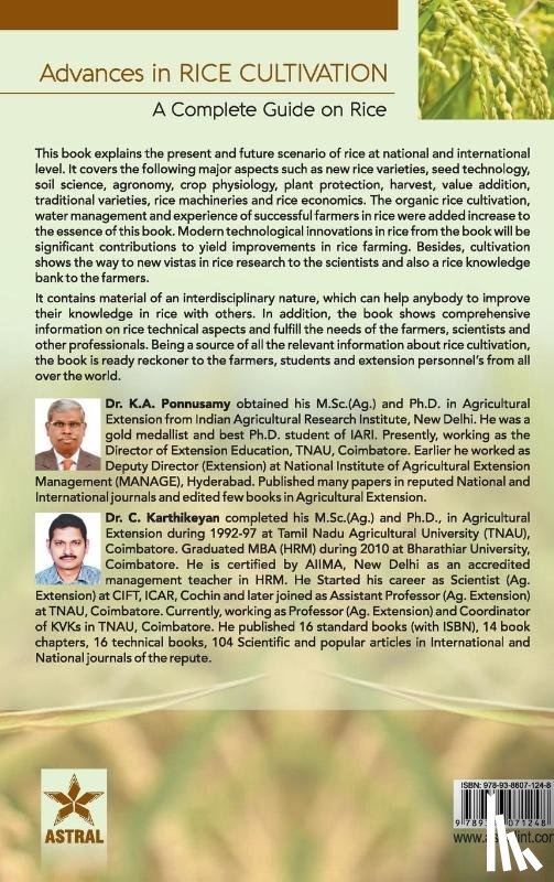 Karthikeyan, C, Ponnusamy, K a - Advances in Rice Cultivation