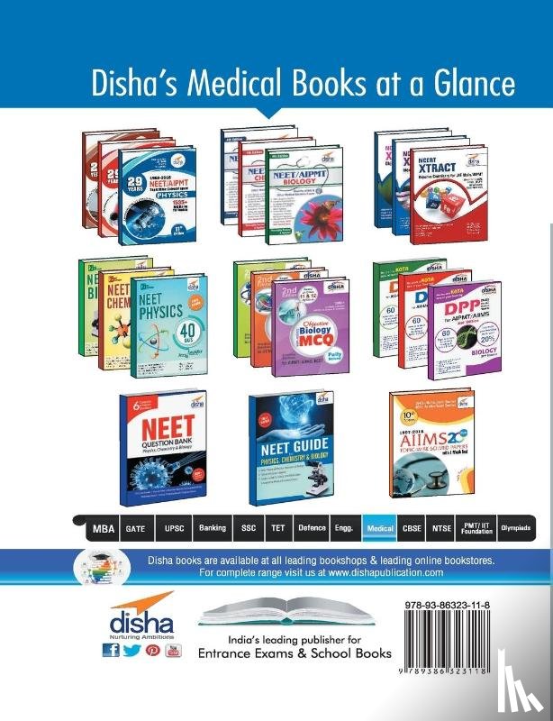 Disha Experts - NEET Guide for Physics, Chemistry & Biology