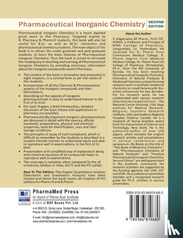 Alagarsamy, V - Pharmaceutical Inorganic chemistry