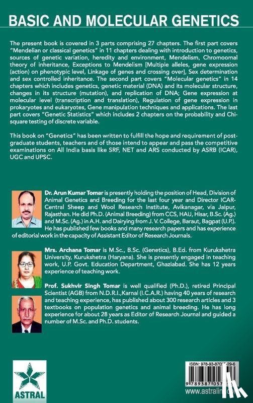 Tomar, Arun Kumar - Basic and Molecular Genetics