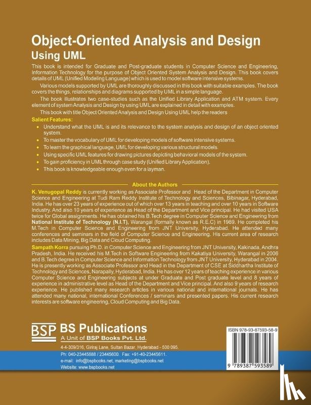 Reddy, K Venugopal, Korra, Sampath - Object -Oriented Analysis and Design Using UML