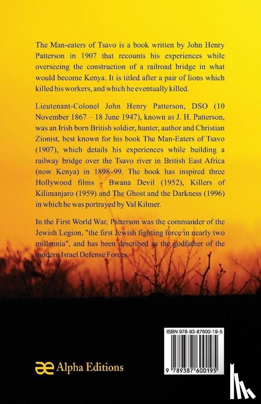 Patterson, J H - The Man-eaters of Tsavo and Other East African Adventures