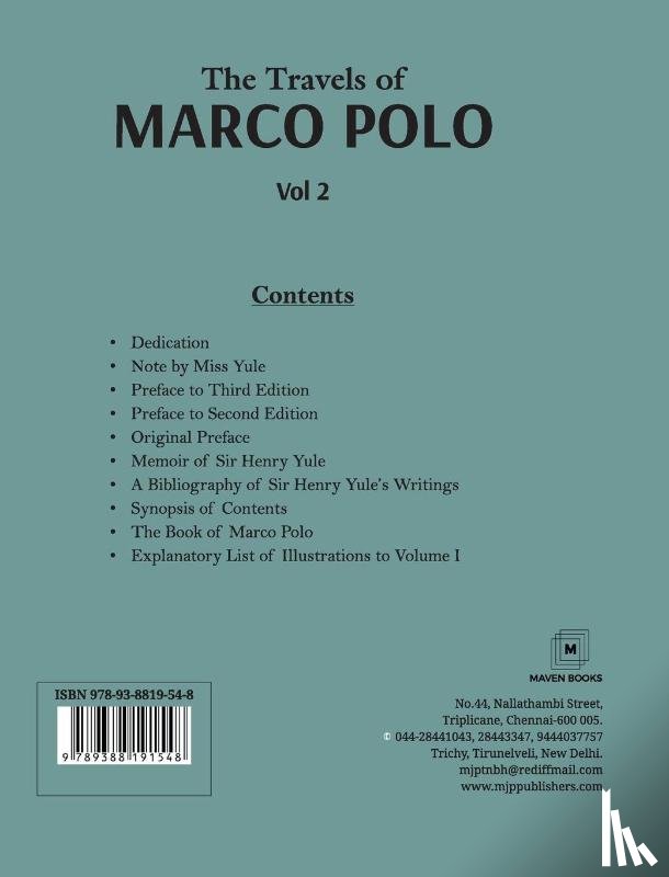 Polo, Marco, Rustichello Of Pisa - The Travels of Marco Polo (vol 1)