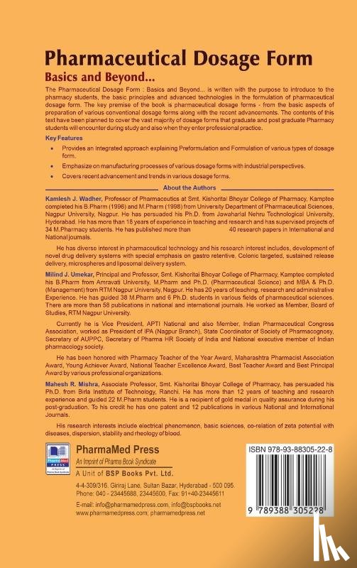 Wadher, Kamlesh J, Milind, Umekar J, Mahesh, Mishra R - Pharmaceutical Dosage Form