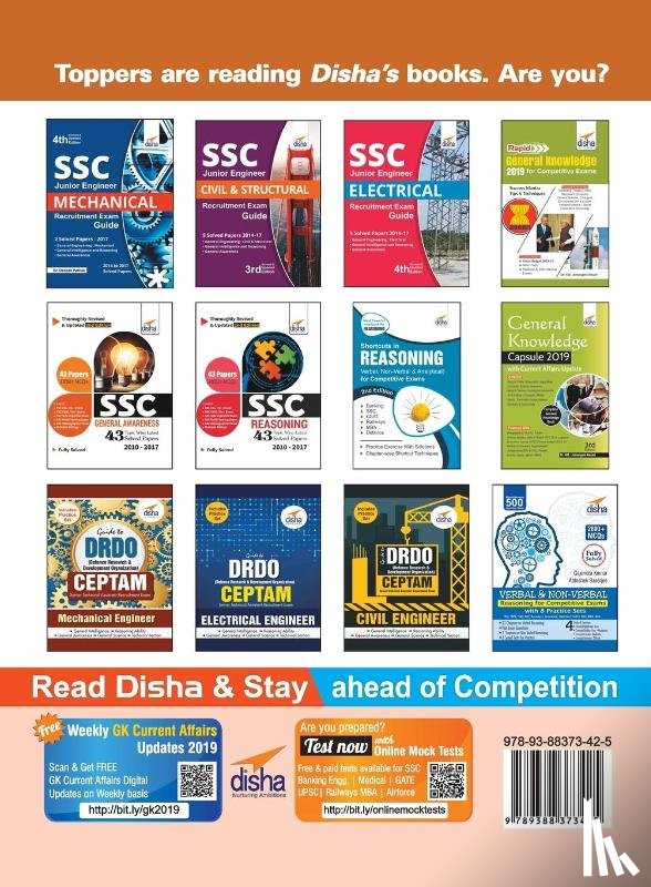 Disha Experts - 30 Solved Papers (2018-07) for SSC Junior Engineer Mechanical Exam