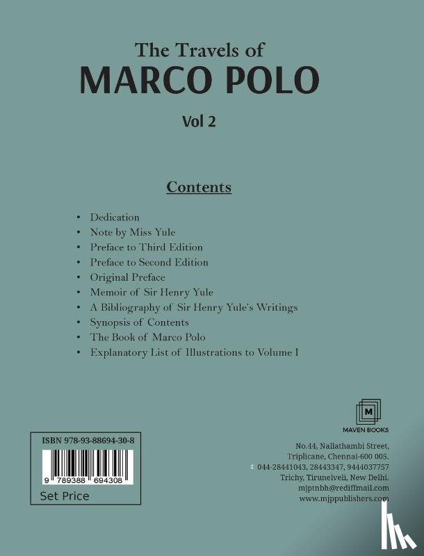 Polo, Marco, Rustichello Of Pisa - The Travels of Marco Polo Volume - II