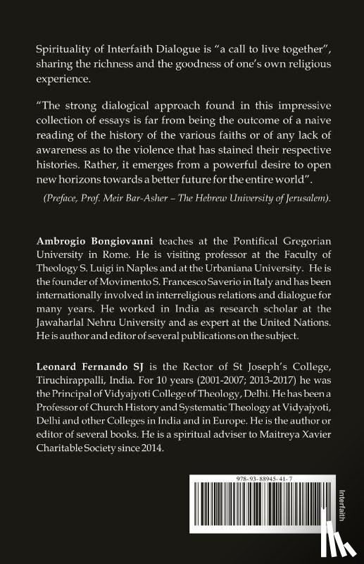 Bongiovanni, Ambrogio, Fernando, Leonard - Spirituality of Interfaith Dialogue
