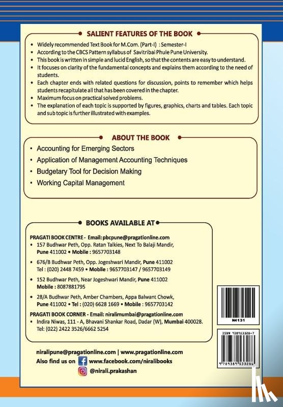 Mahajan, Dr Suhas, Kulkarni, Dr Mahesh - Management Accounting