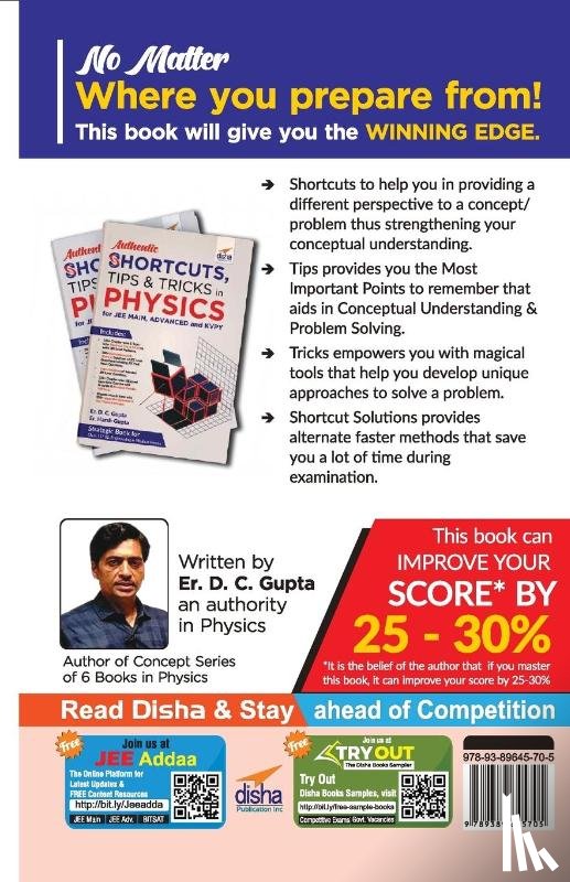 Gupta, Er D C, Gupta, Er Harsh - Authentic Shortcuts, Tips & Tricks in Physics for Jee Main, Advanced & Kvpy