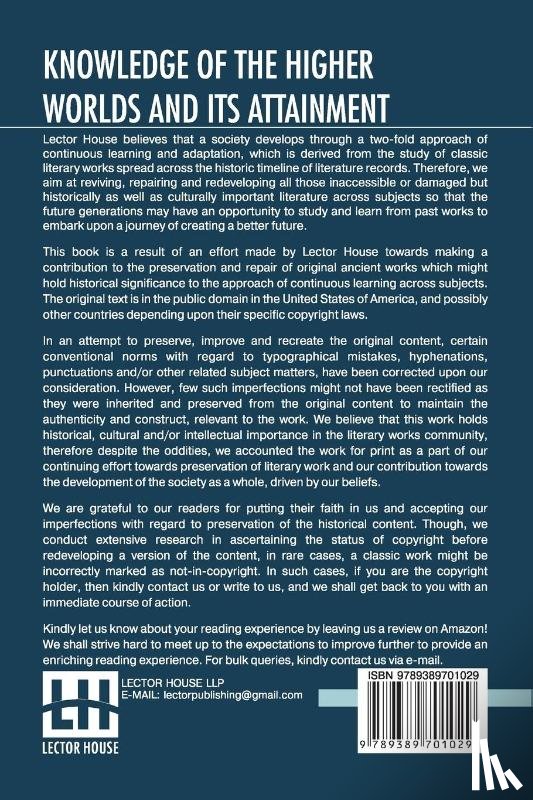 Steiner, Rudolf - Knowledge Of The Higher Worlds And Its Attainment