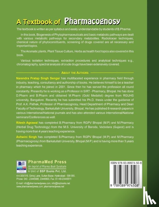 Sengar, N P S, Singh, Ashwini, Agrawal, Ritesh - A Textbook of Pharmacognosy