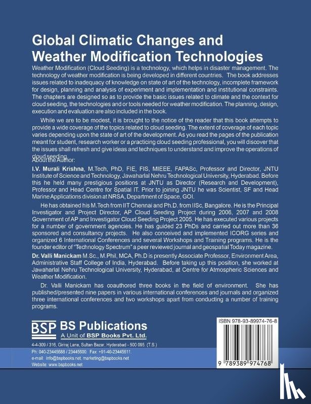 Krishna, I V Murali, Manickam, Valli - Global Climatic Changes & Weather Modification Technologies