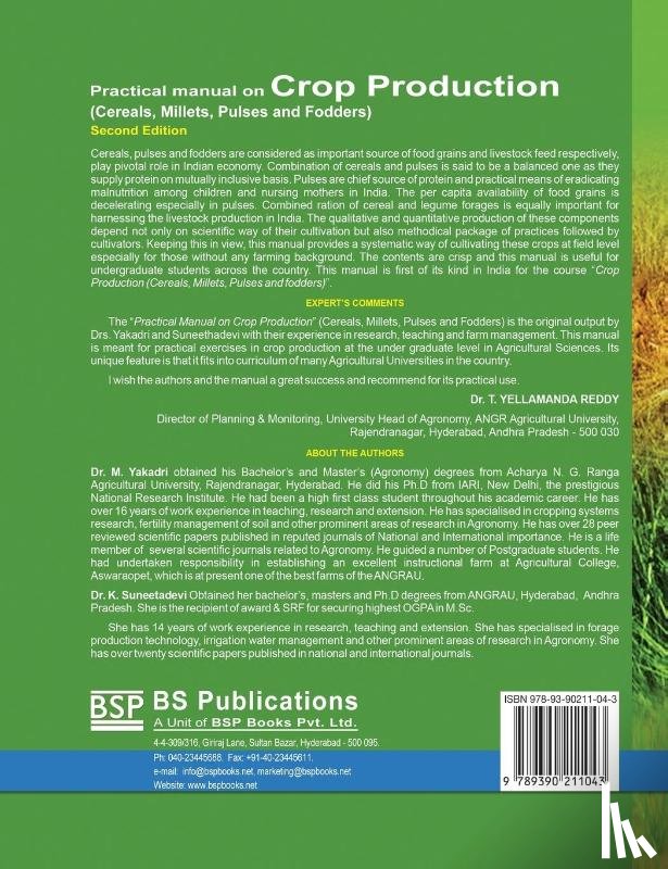 Yakadri, M, Suneetadevi, K - Practical Manual on Crop Production