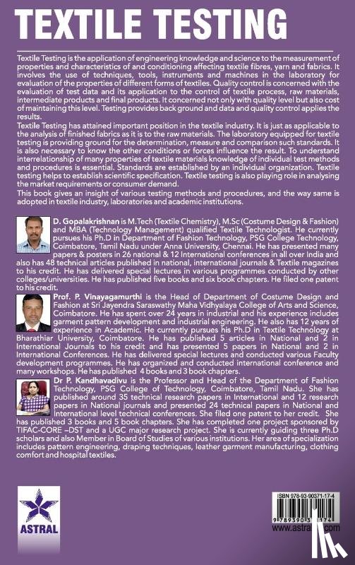 Gopalakrishnan, D - Textile Testing