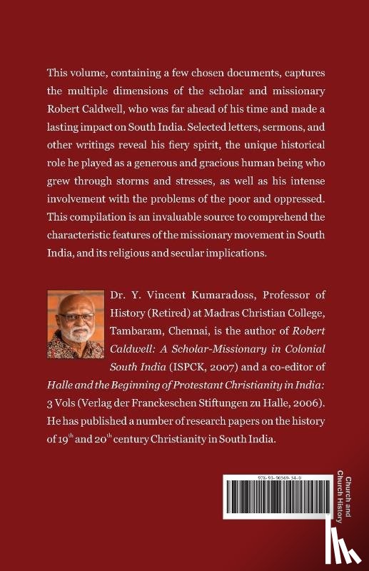 Kumaradoss, Y Vincent - from the pen of Scholar-Missionary ROBERT CALDWELL